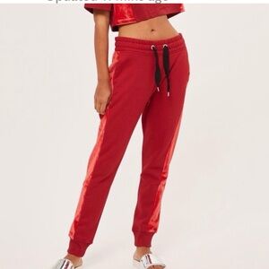 Ivy Park Red Velvet Side Joggers - Size Small